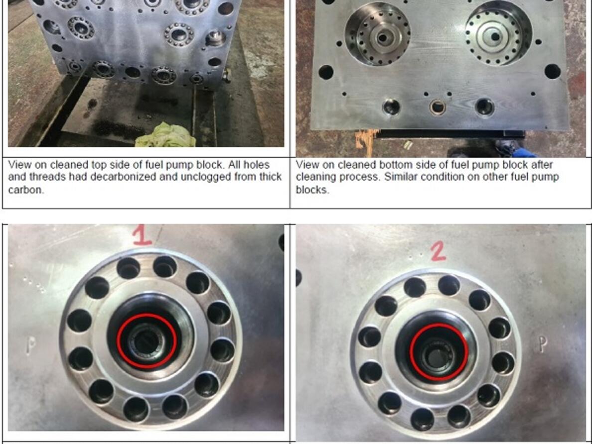 Sulzer 7RTA62 U-B Fuel Pump Block Overhaul
